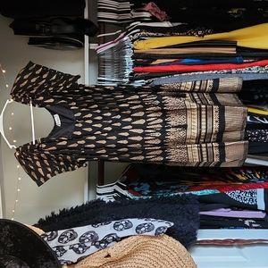 Black and gold dress